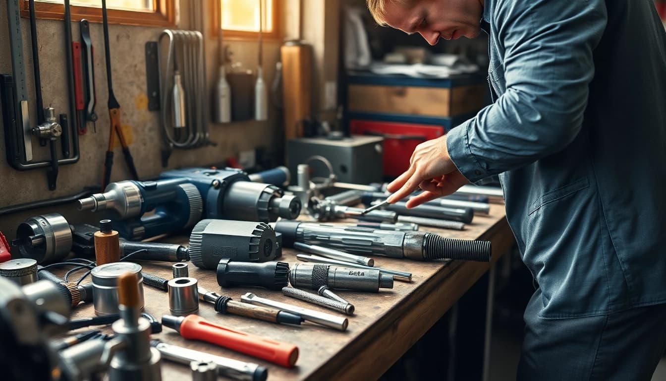 Explore Beta tools being effectively utilized by a skilled technician in an industrial workshop.