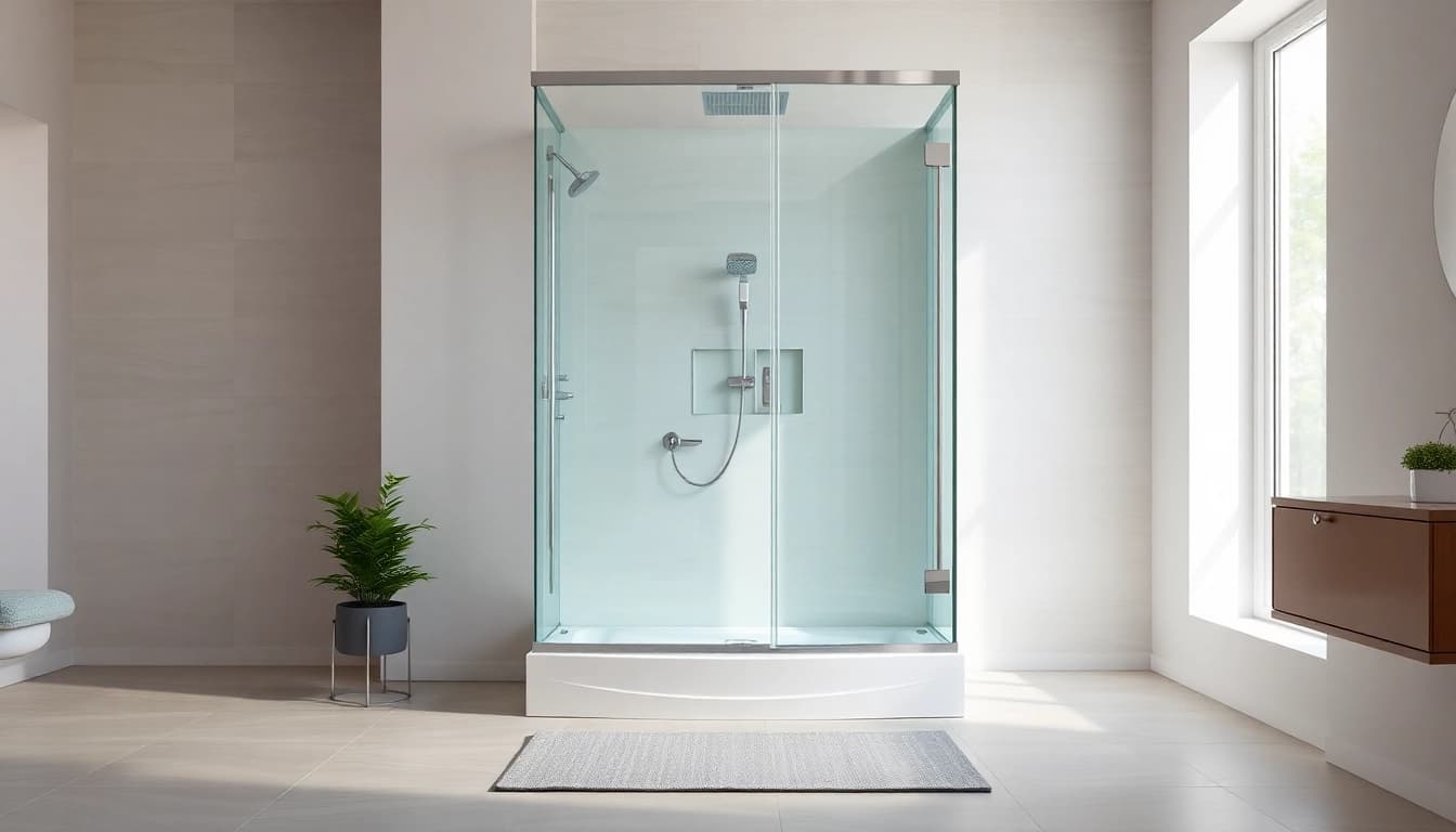 Entdecken Sie die elegante sonni Duschkabine mit modernen Designelementen in einem stilvollen Badezimmer.