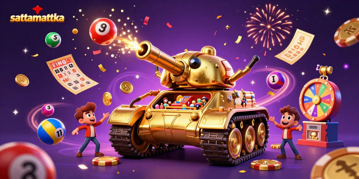Experience the excitement of sattamattka with vibrant lottery elements and a casino-themed scene.