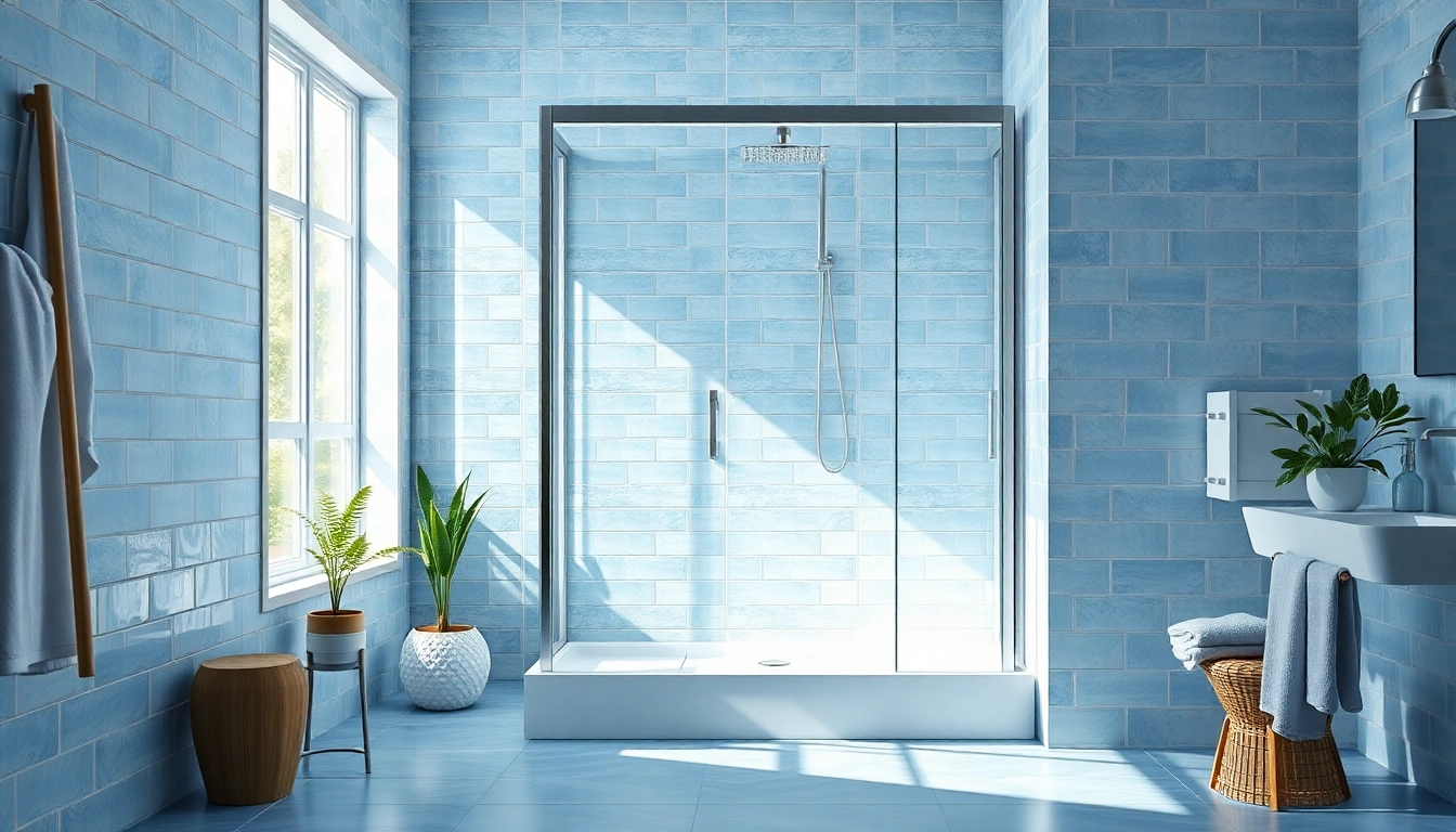 Dusche 100x100 in einem eleganten Badezimmer mit modernem Design und natürlichem Licht.