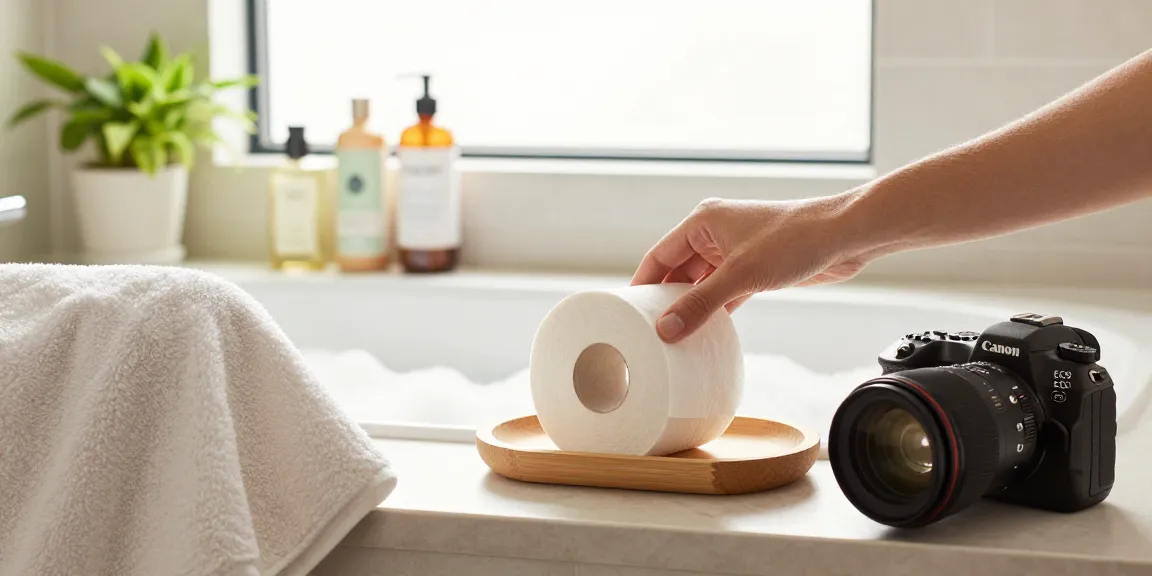 Bamboo Toilet Tissue showcased in a relaxing bathroom setting with eco-friendly decor and natural light.