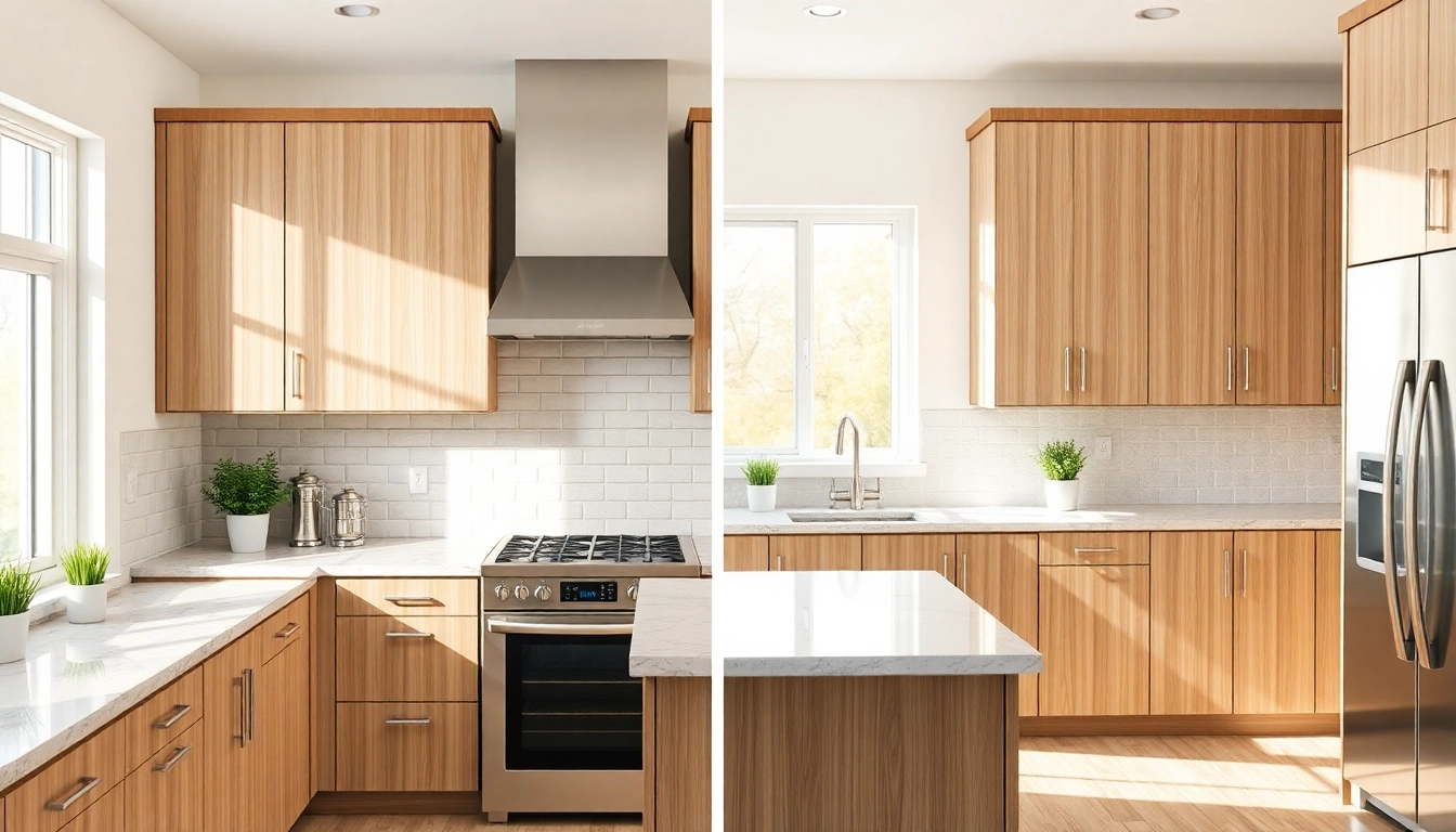 Revamped kitchen with cabinet refacing Largo FL, showcasing transformation and modern design.
