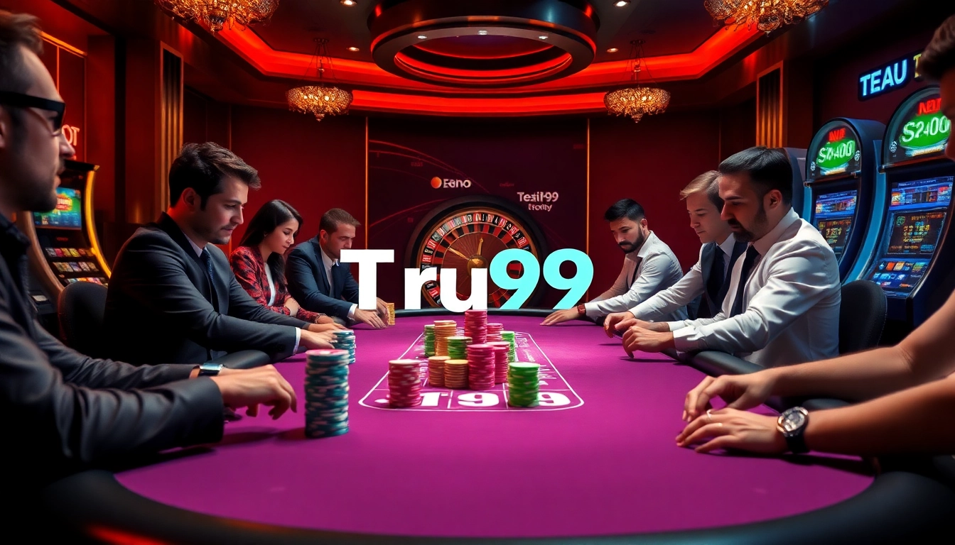 ผู้เล่น Tru99 เพลิดเพลินกับเกมโป๊กเกอร์ที่โต๊ะคาสิโนสุดหรู
