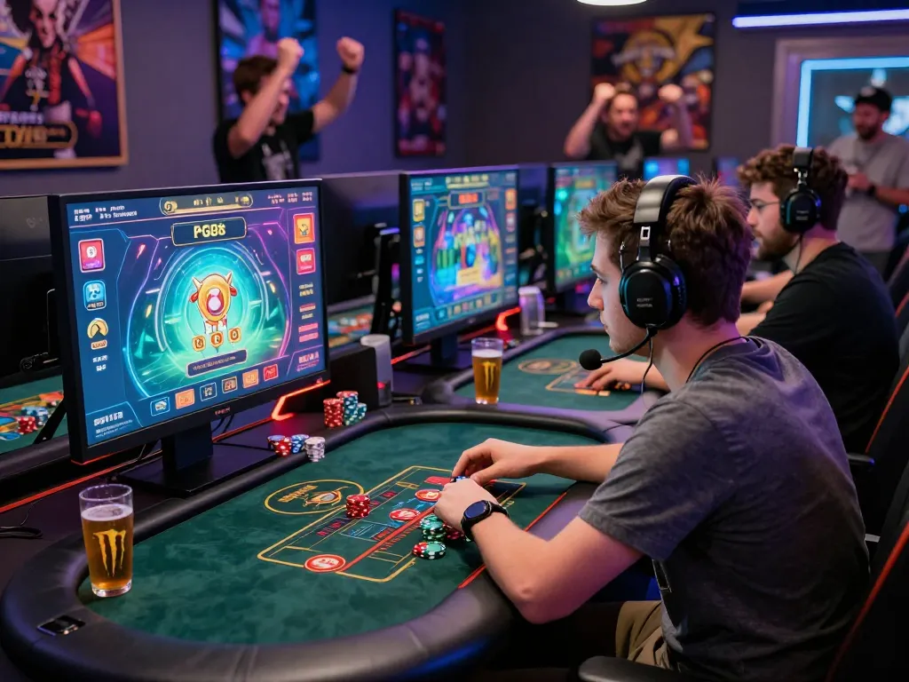 Player immersed in PG88 online gaming experience with vibrant visuals and casino elements