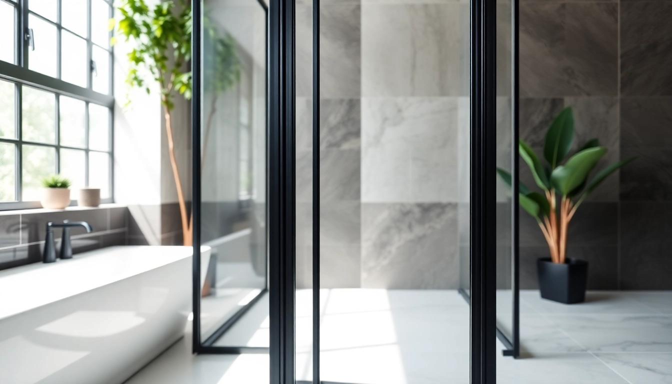 Explore stunning black frame shower doors, showcasing elegance and modern design in a stylish bathroom setting.