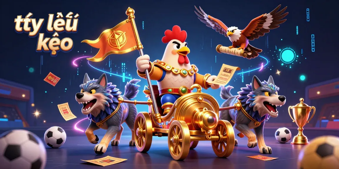 Catch the latest tỷ lệ kèo for thrilling sports betting with a dynamic 3D digital illustration.