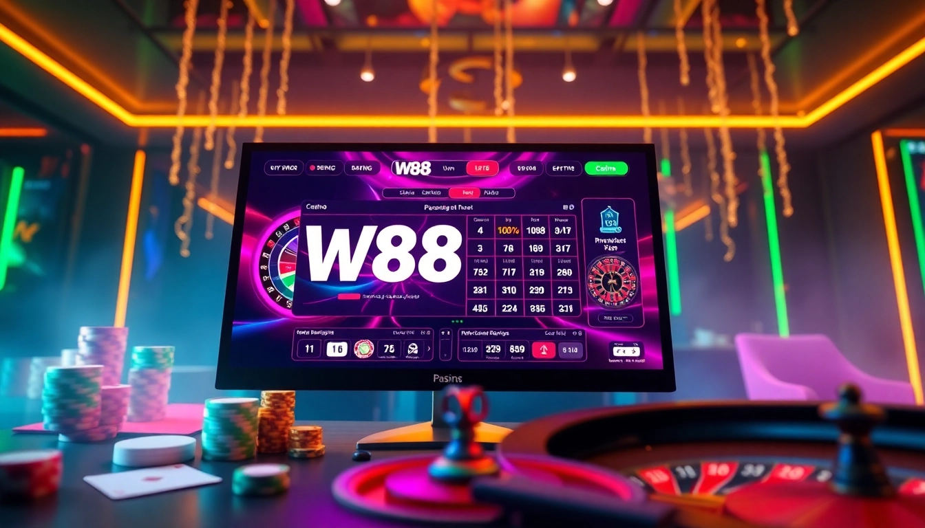 Experience the thrill of online gaming at w88.nyc with a vibrant casino scene.