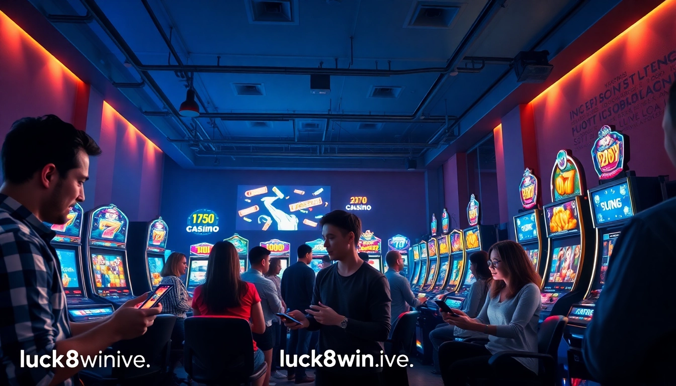 Dynamic online gambling interface at luck8win.live showcasing live games and sports betting.