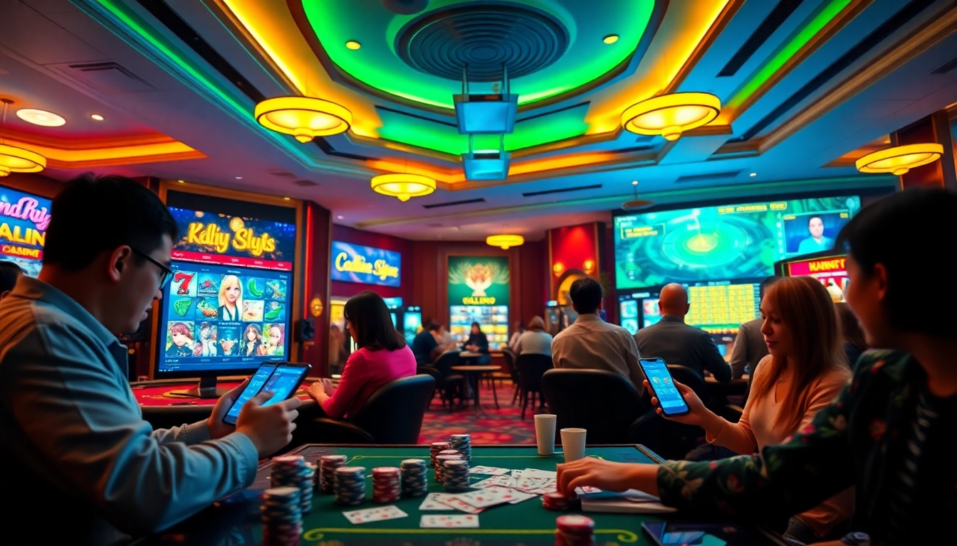 Dynamic online gaming atmosphere at winvn88.live showcasing various casino games.