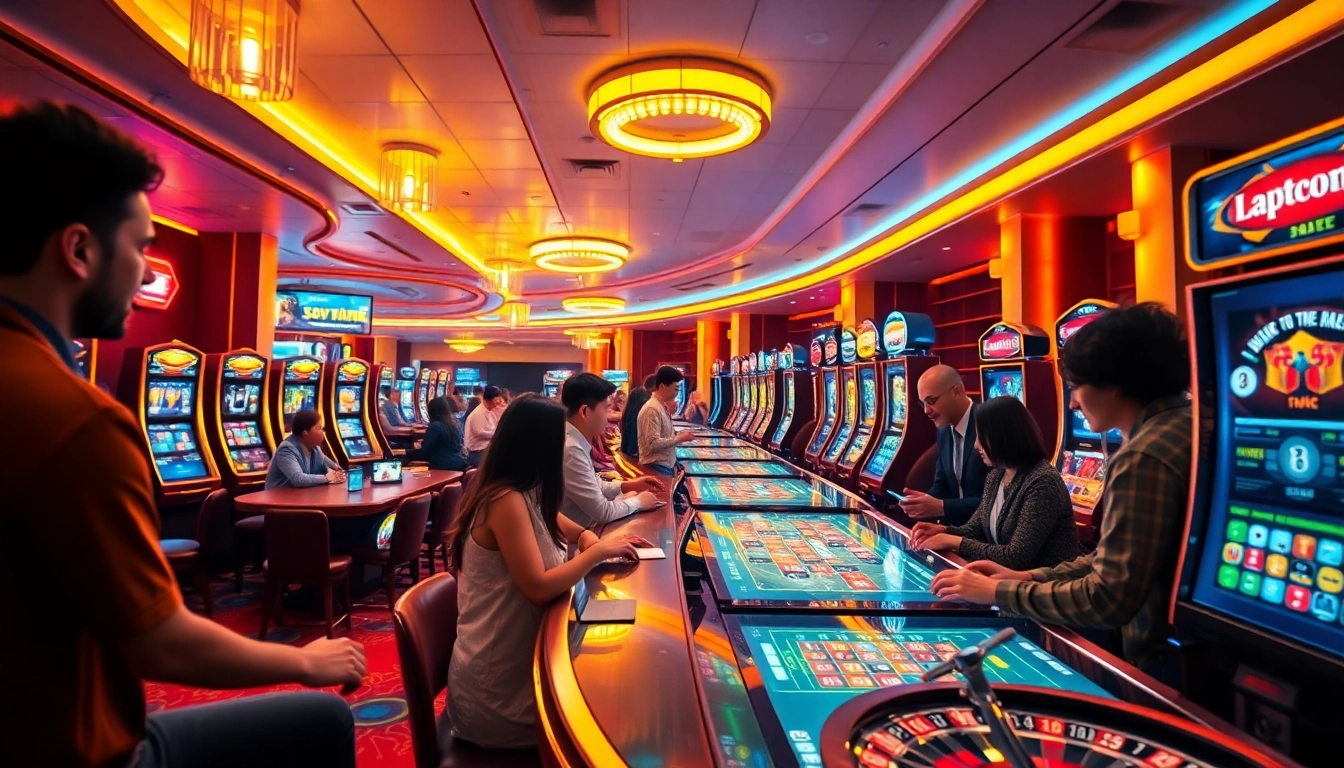 S666.nyc online casino scene featuring vibrant gaming atmosphere and diverse players.