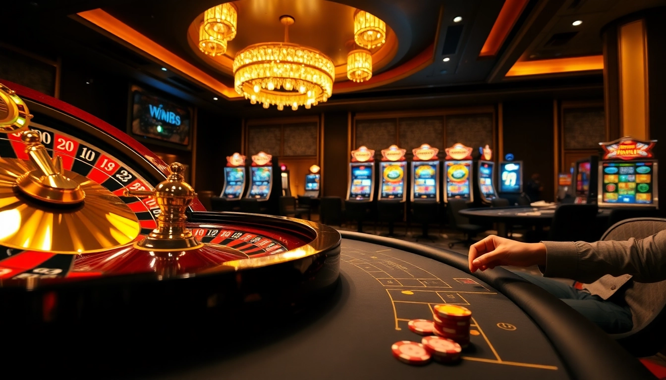 Experience high-stakes gaming action at WW88 with a vibrant casino atmosphere filled with roulette wheels and poker excitement.