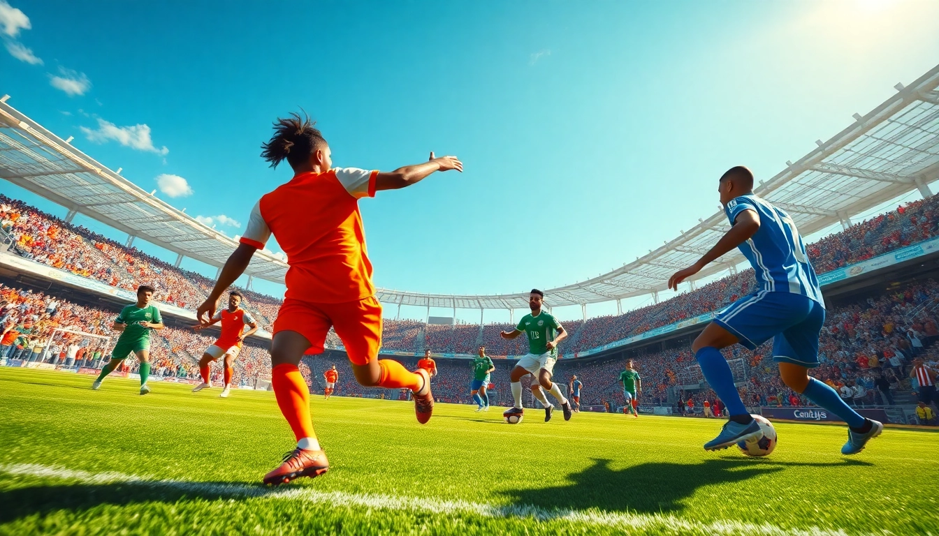 Exciting football match scene highlighting sports enthusiasts at joemadfan.com