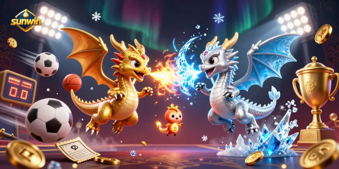 Engage with thrilling games at sunwin, featuring dynamic dragons and sports elements in a vibrant online casino scene.