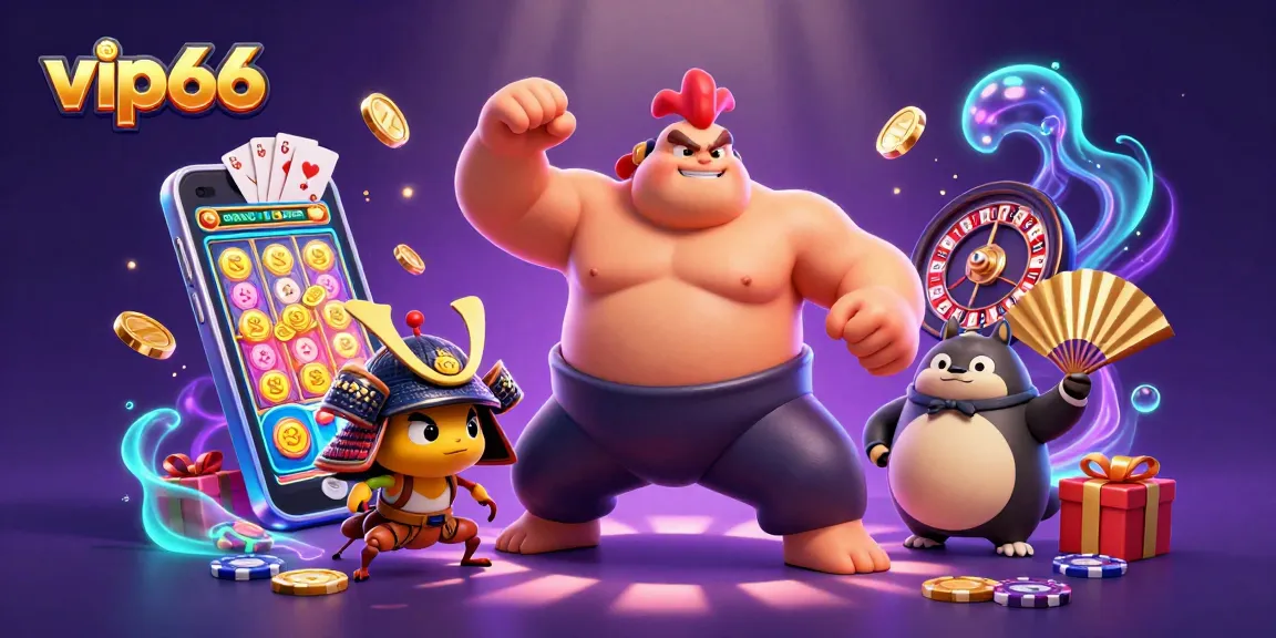 Engage in thrilling gameplay at vip66 with dynamic casino elements around colorful slot games and vibrant characters.